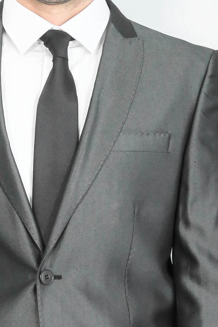 Traje antracita brillante para hombre | Wessi