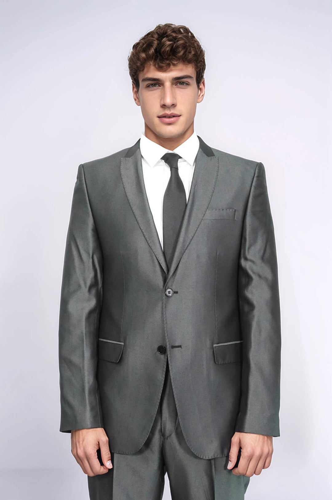 Traje antracita brillante para hombre | Wessi