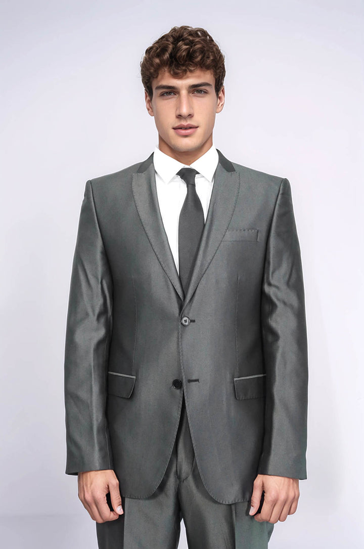 Traje antracita brillante para hombre | Wessi