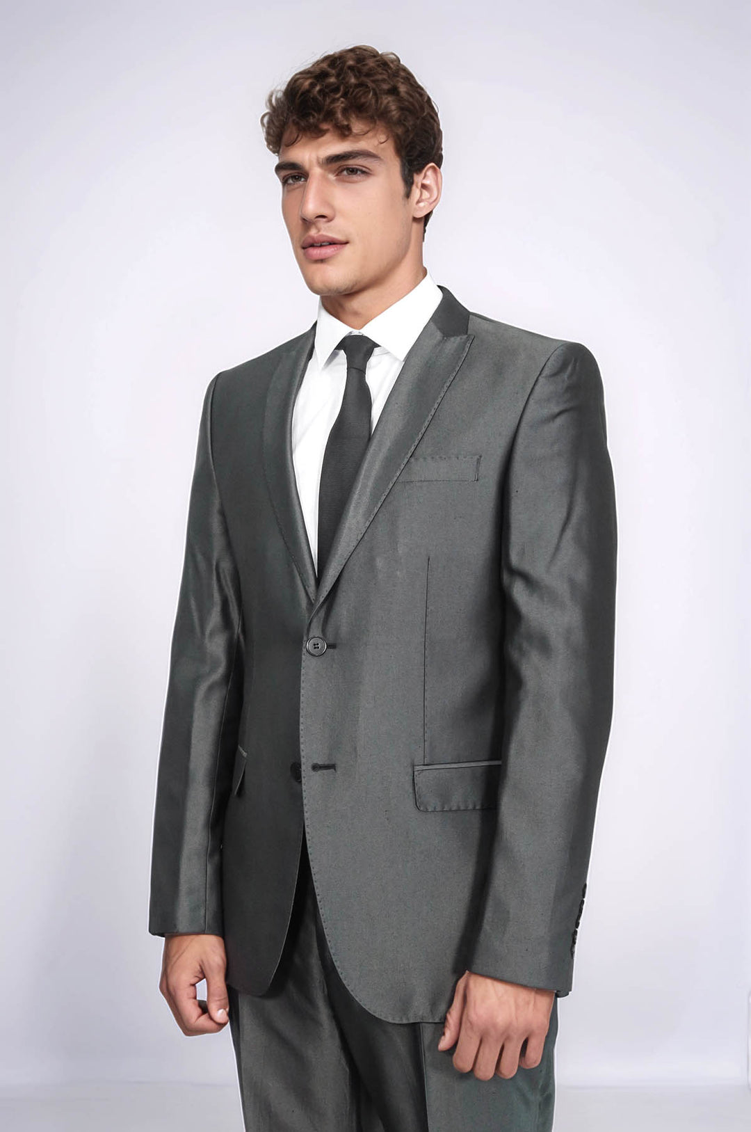 Traje antracita brillante para hombre | Wessi
