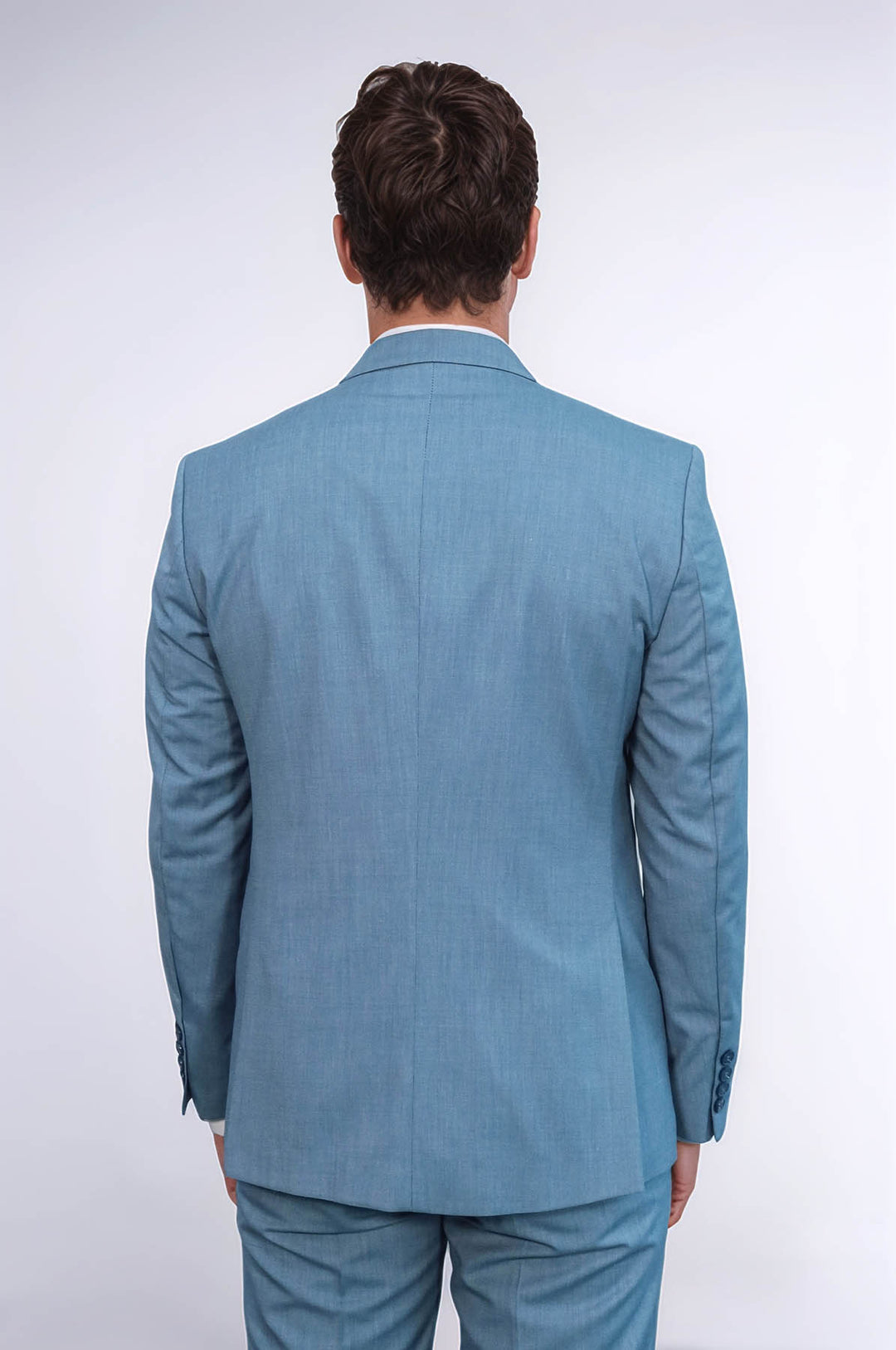 Desenli 2 Parça Slim Fit Yağ Yeşili Erkek Takım Elbise - Wessi