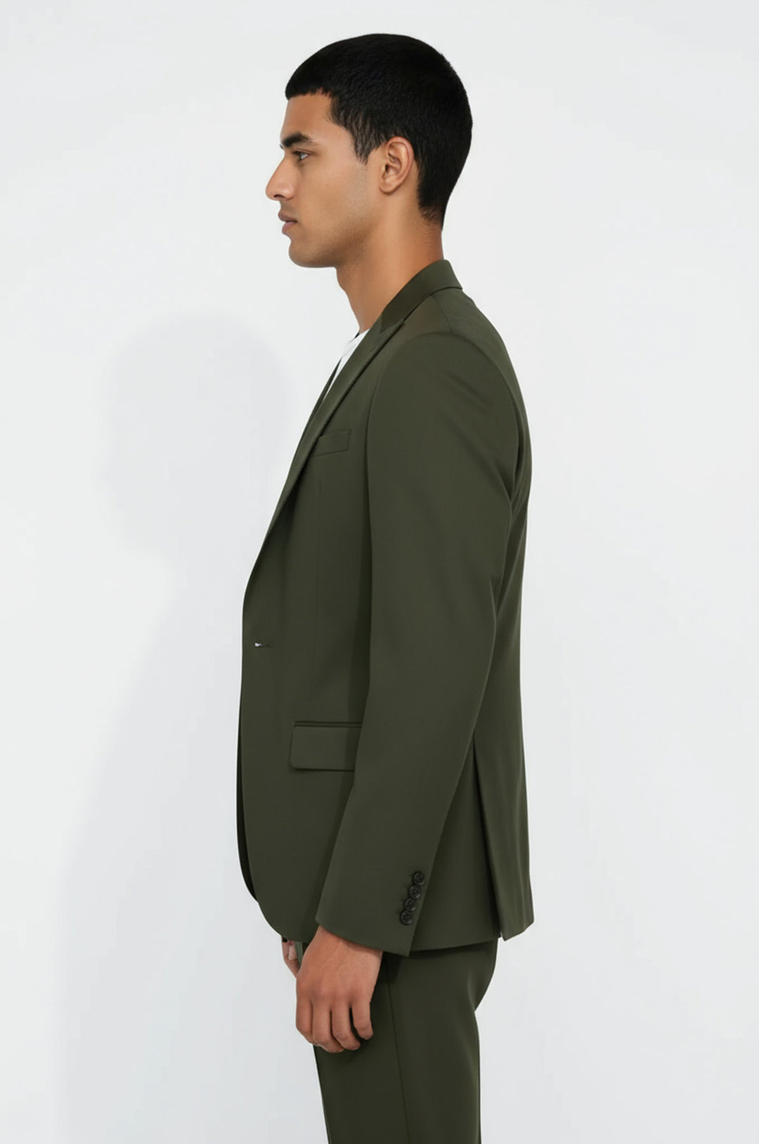 Tek Düğmeli 2 Parça Yeşil Erkek Takım Elbise - Wessi