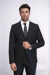 Two Piece Slim Fit Black Men Suit - Wessi