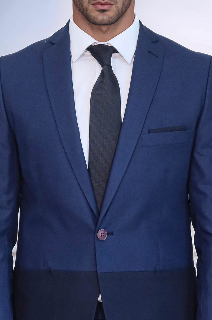 Fragmental Navy Blue Men Suit | Wessi