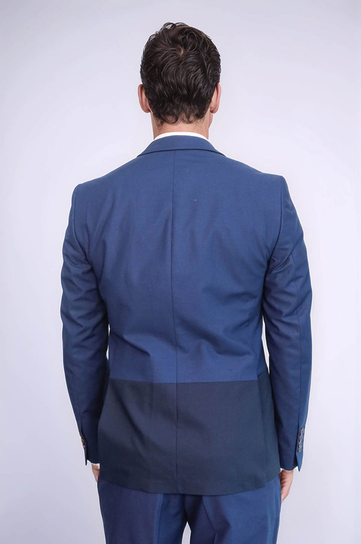Fragmental Navy Blue Men Suit | Wessi