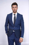 Fragmental Navy Blue Men Suit | Wessi