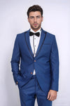 Detachable Lapel Blue Tuxedo | Wessi