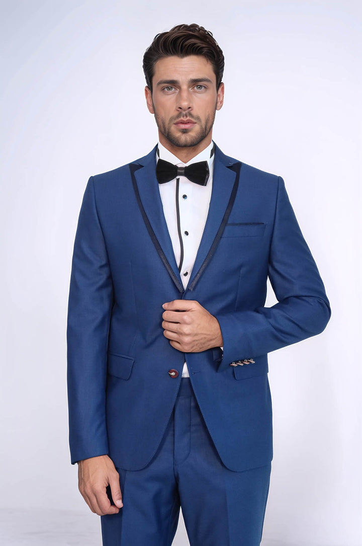 Detachable Lapel Blue Tuxedo | Wessi