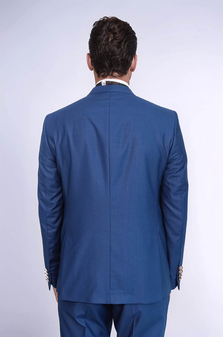 Detachable Lapel Blue Tuxedo | Wessi