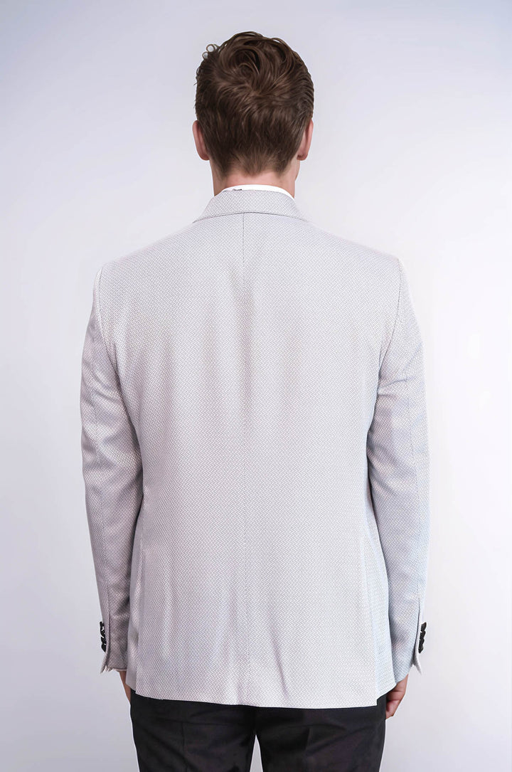 Patterned Removable Lapel Grey Tuxedo | Wessi