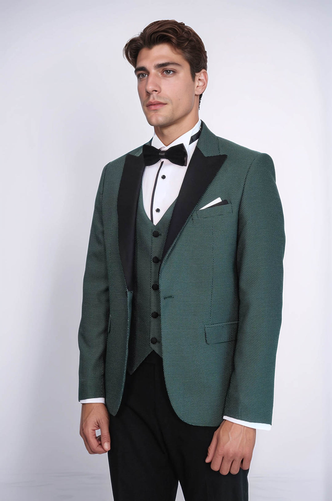Green Removable Lapel Tuxedo | Wessi