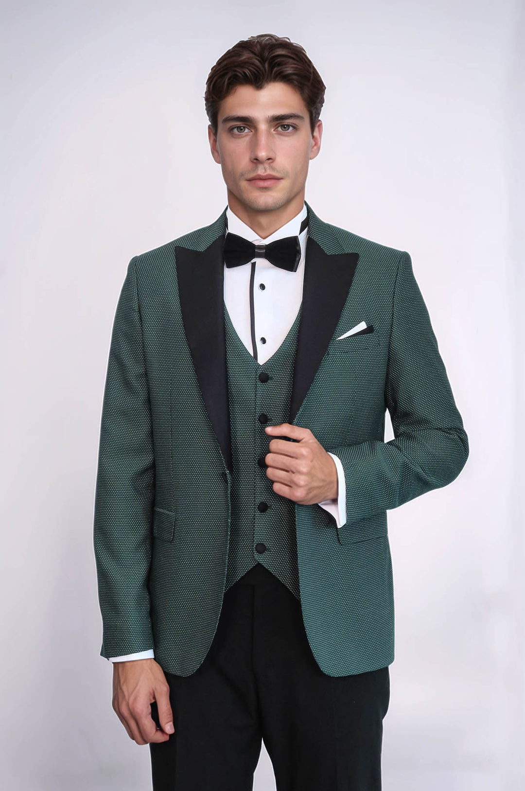 Green Removable Lapel Tuxedo | Wessi