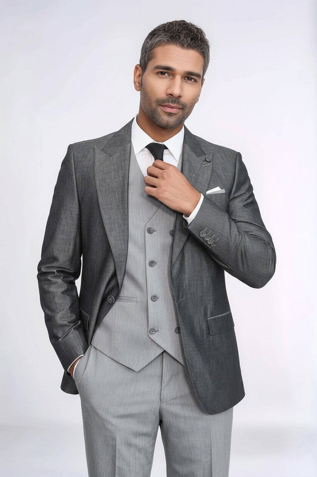 Gri Yelekli Takım Elbise - Wessi