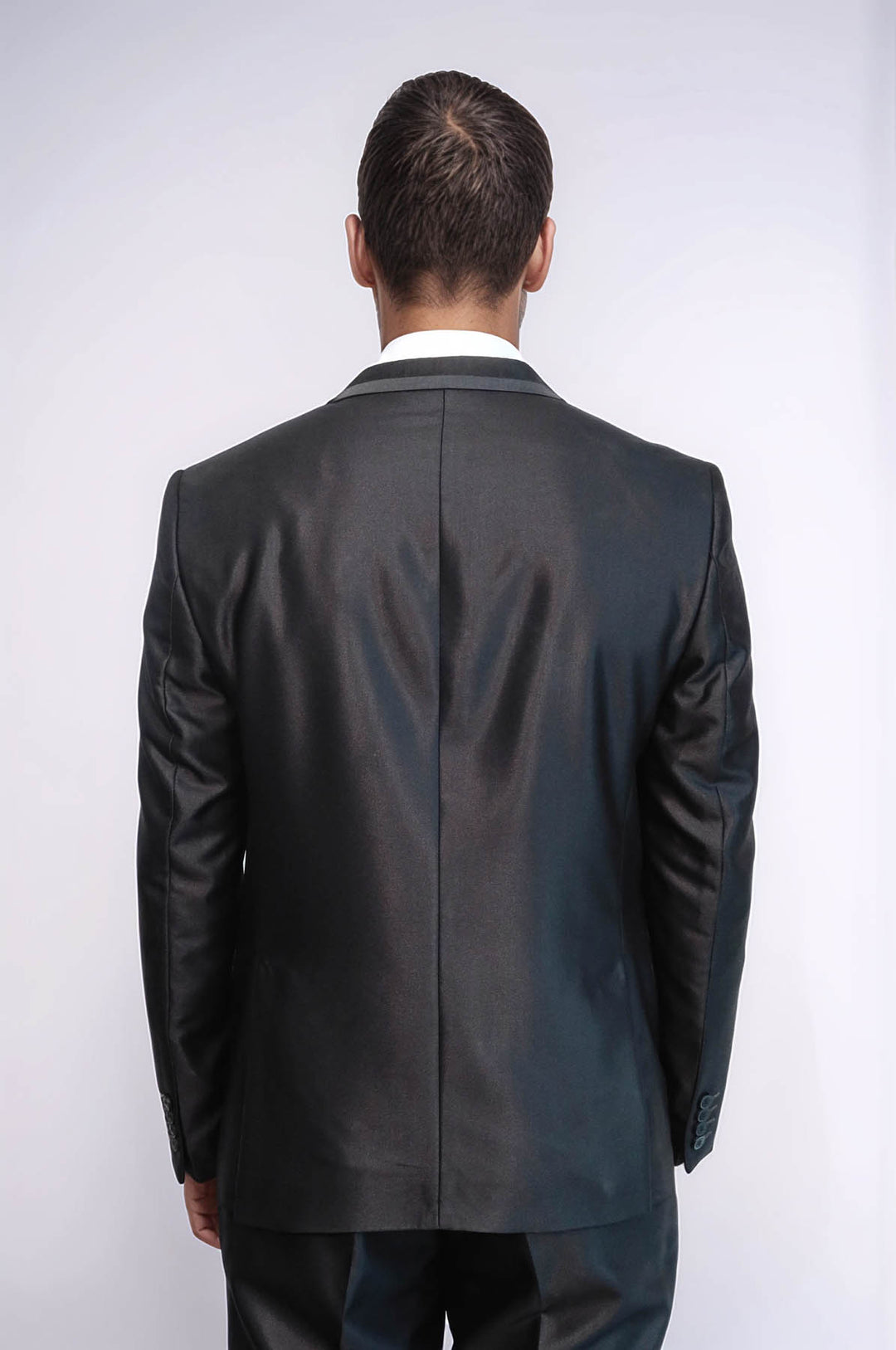 Traje negro brillante para hombre - Wessi