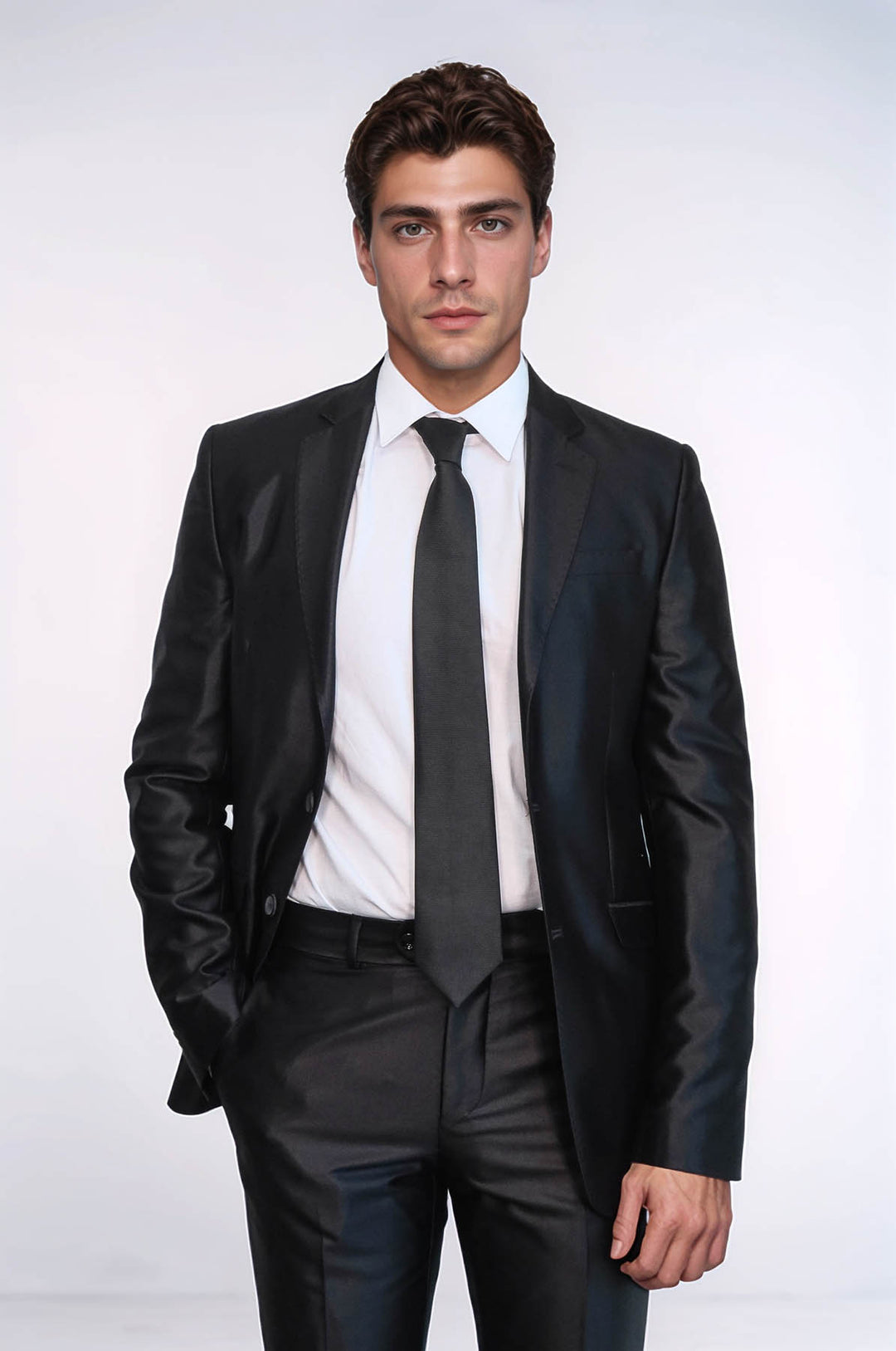 Traje negro brillante 8 Drop - Wessi