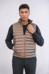 Reversible Puffer Brown Men Down Vest - Wessi