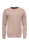 Sudadera lisa de cuello redondo en color beige - Wessi