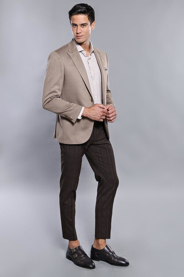 Beige Men's Jacket - Wessi