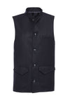 Mandarin Collar Cachet Black Men Vest - Wessi