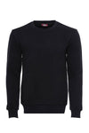 Sudadera lisa negra con cuello circular - Wessi