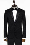 Blazer de fiesta para hombre con estampado brillante en color negro - Wessi