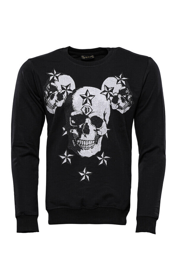 Sudadera con estampado de calaveras negras - Wessi