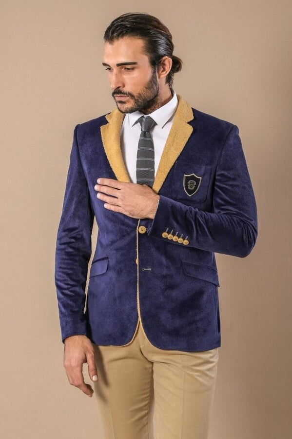 Chaqueta de terciopelo morado para hombre | Wessi