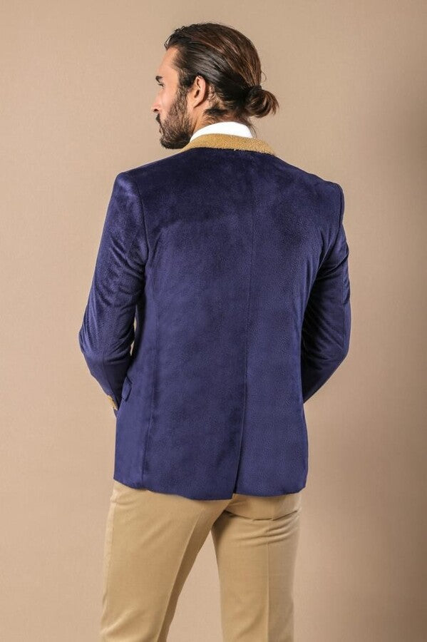 Chaqueta de terciopelo morado para hombre | Wessi