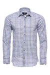 Blue Slim Fit Check Shirt - Wessi