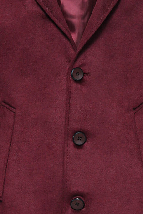 Burgundy Long Coat - Wessi