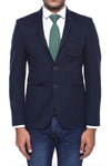 Cachet Plaid Patterned Navy Blue Blazer - Wessi