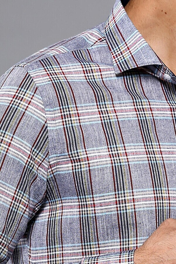 Camisa informal de cuadros azules - Wessi