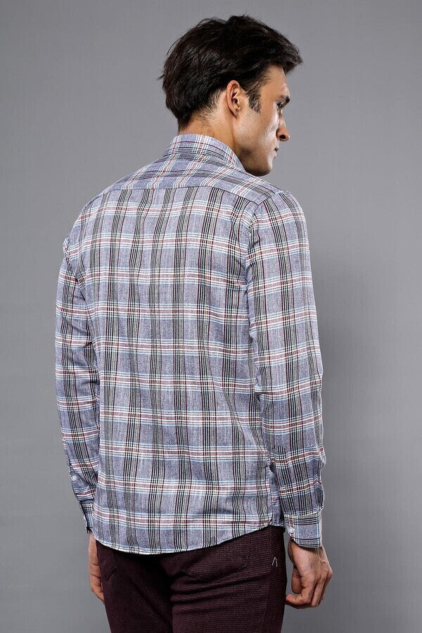 Camisa informal de cuadros azules - Wessi