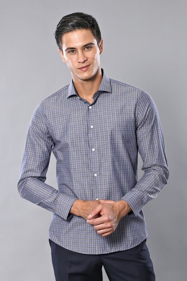 Camisa informal a cuadros gris | Wessi