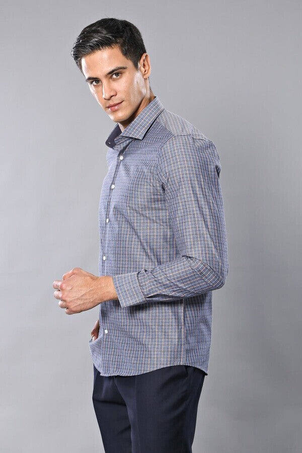 Camisa informal a cuadros gris | Wessi