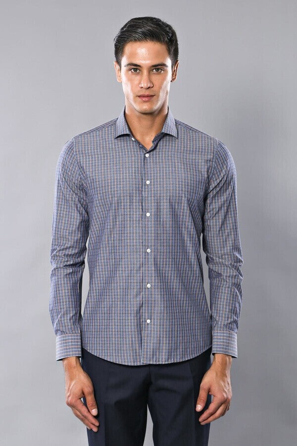 Camisa informal a cuadros gris | Wessi