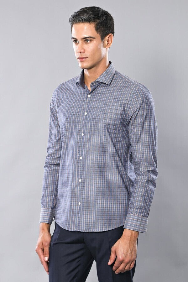 Camisa informal a cuadros gris | Wessi