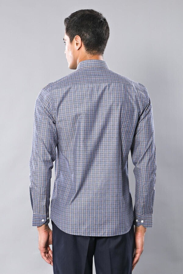 Camisa informal a cuadros gris | Wessi