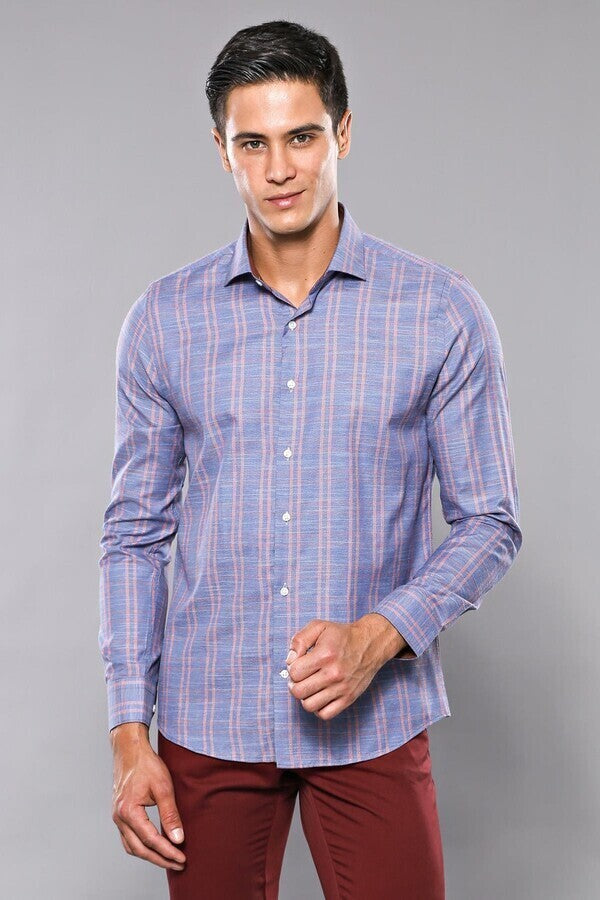 Camisa informal de cuadros azules | Wessi