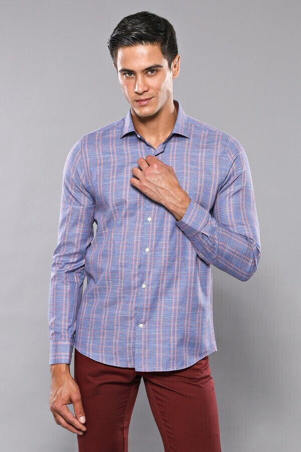 Camisa informal de cuadros azules | Wessi