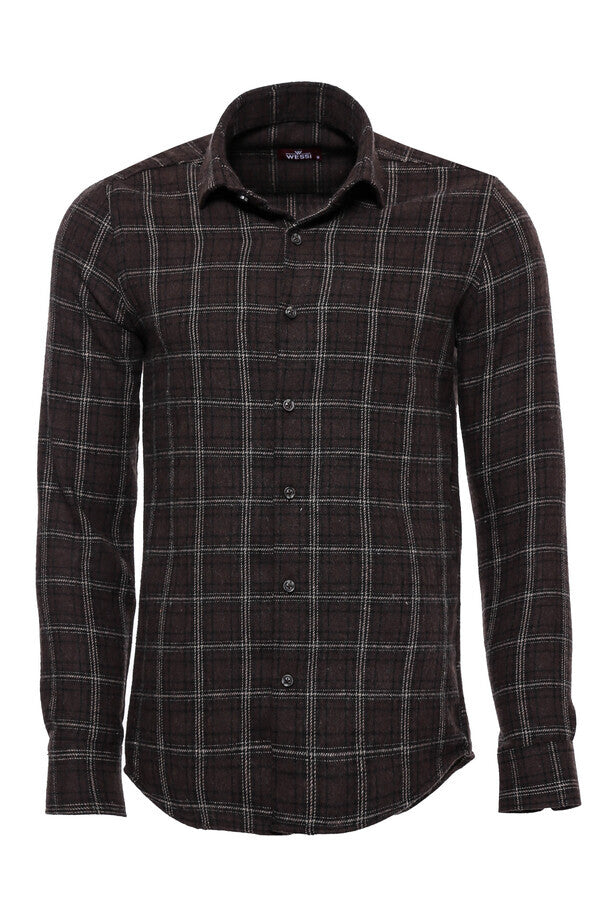 Checked Brown Men Lumberjack Shirt - Wessi