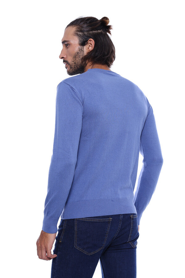 Jersey de cuello redondo azul - Wessi