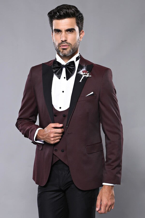 Claret Red Men's Tuxedo | Wessi