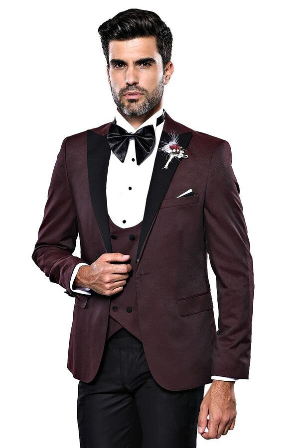 Claret Red Men's Tuxedo | Wessi