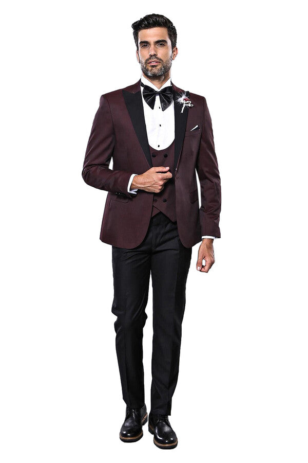 Claret Red Men's Tuxedo | Wessi