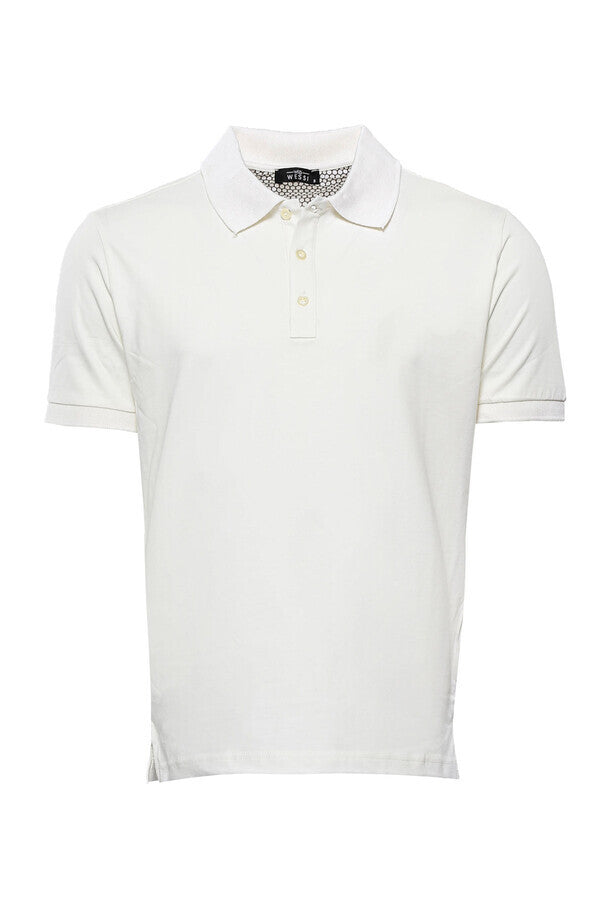 Camiseta de hombre con cuello polo en color crema - Wessi