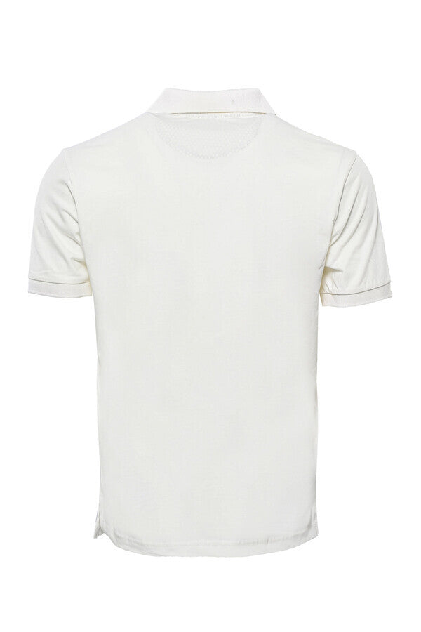 Camiseta de hombre con cuello polo en color crema - Wessi