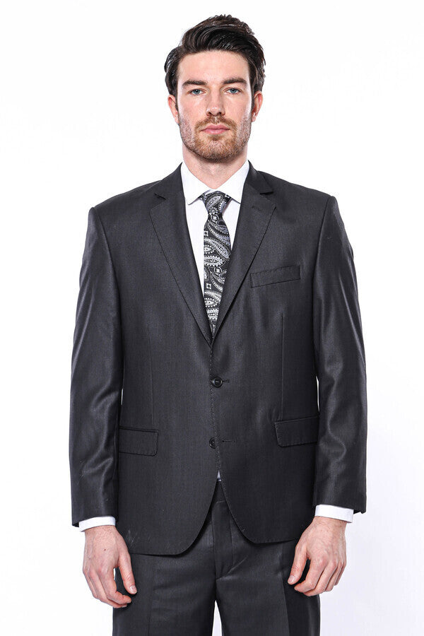 Dark Grey 4 Drop Regular Suit | Wessi