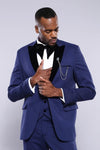 Detachable Lapel Blue Men Tuxedo  - Wessi