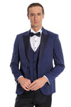 Dot-Patterned Navy Tuxedo - Wessi